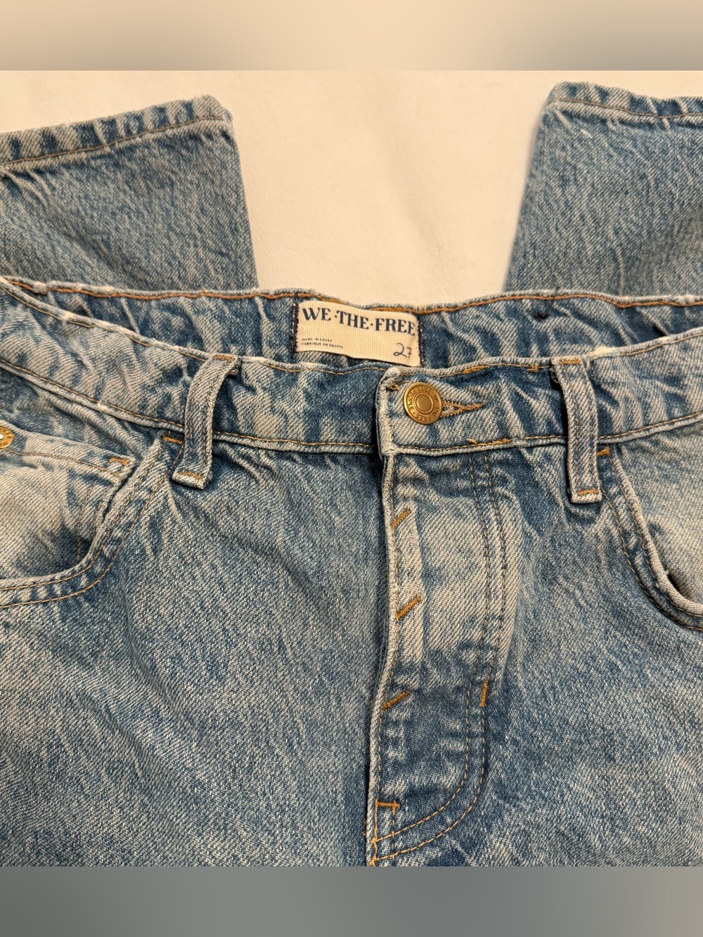 We The Free Good Luck Mid Rise Barrel Jeans size 27 - Picture 5 of 6